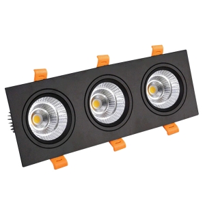 ĐÈN ÂM TRẦN PHẲNG VMT HỘP BA 3X12W - VỎ ĐEN