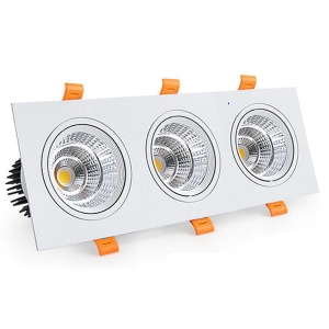 ĐÈN ÂM TRẦN PHẲNG VMT HỘP BA 3X7W - VỎ TRẮNG