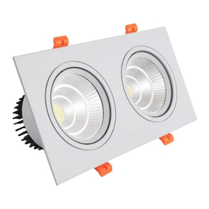 ĐÈN ÂM TRẦN PHẲNG VMT HỘP ĐÔI 2X12W - VỎ TRẮNG