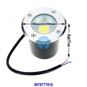 Đèn âm đất tròn COB 7-10W